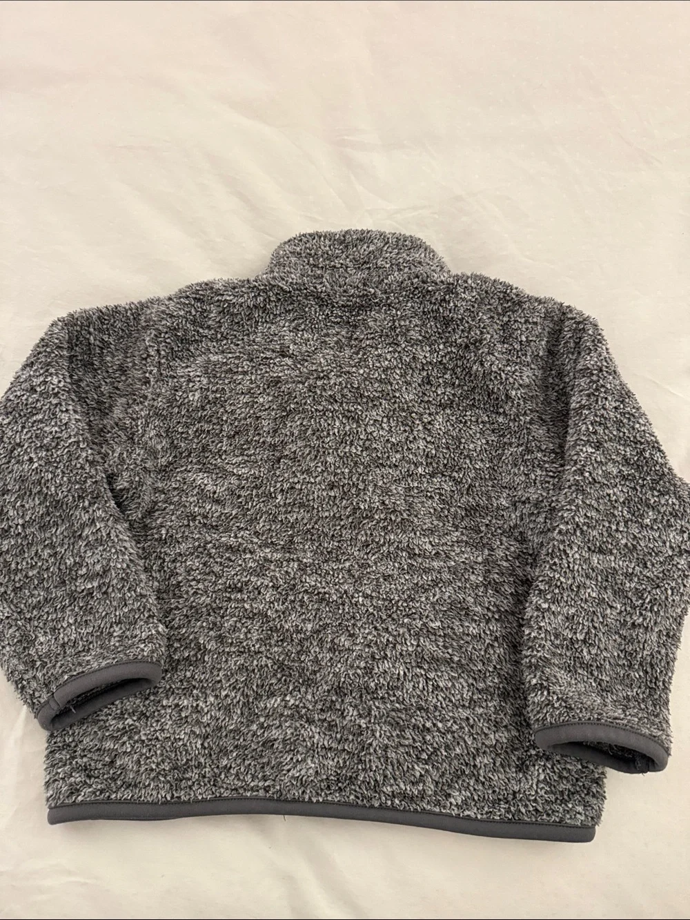 Cozy Gray Sherpa Zip-Up Jacket